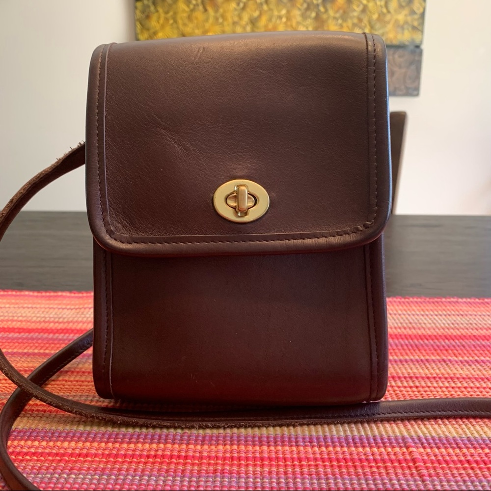 Vintage Coach Scooter Bag - 9893 - Mahogany